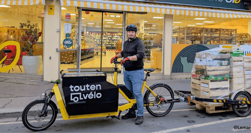 Livraison denrées alimentaires vélocargo