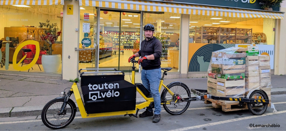 Livraison denrées alimentaires vélocargo