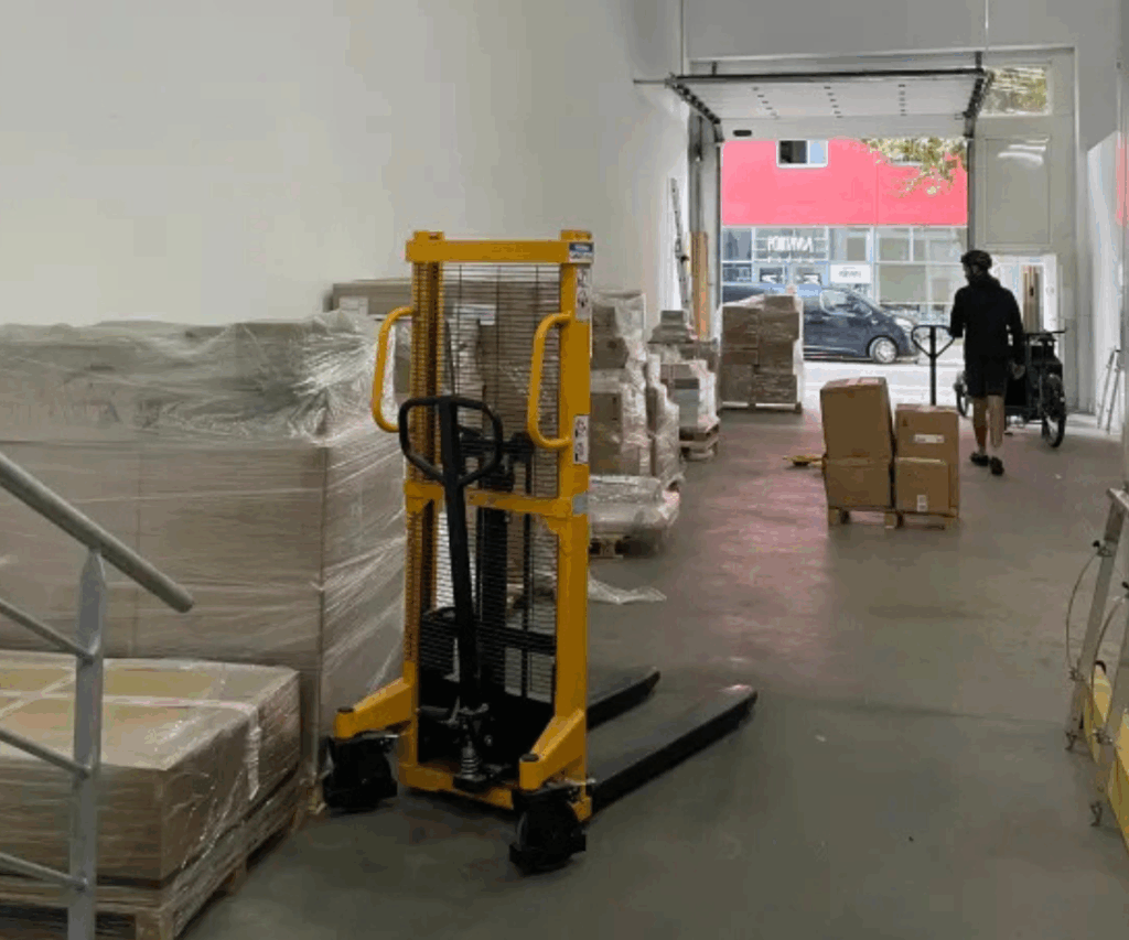 Livraison palette vélo-cargo