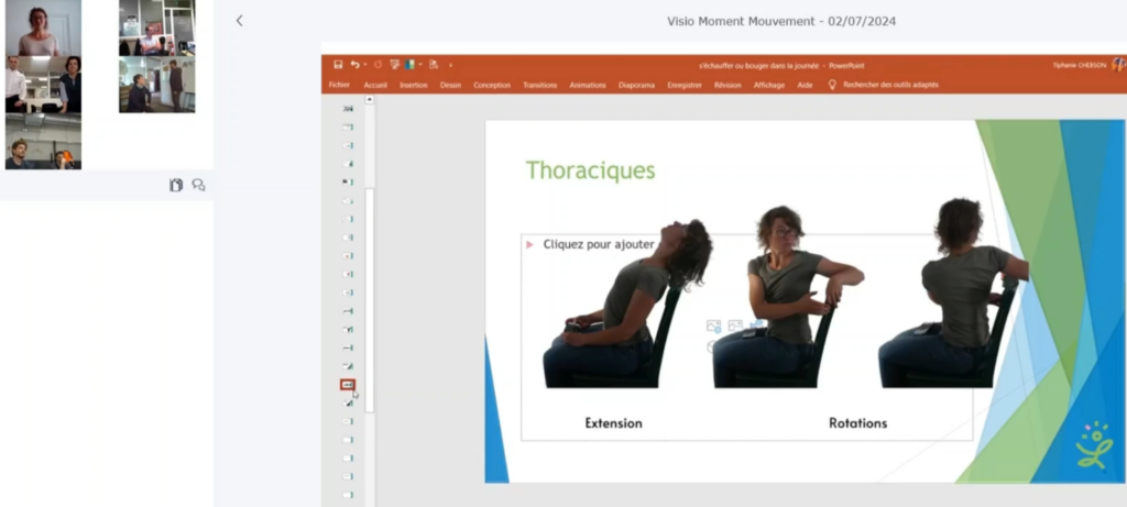 Visio seance echauffement